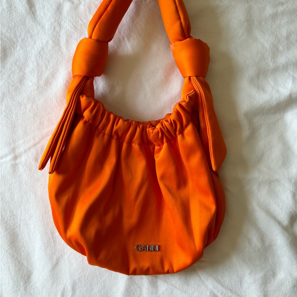 GANNI orange nylon bag